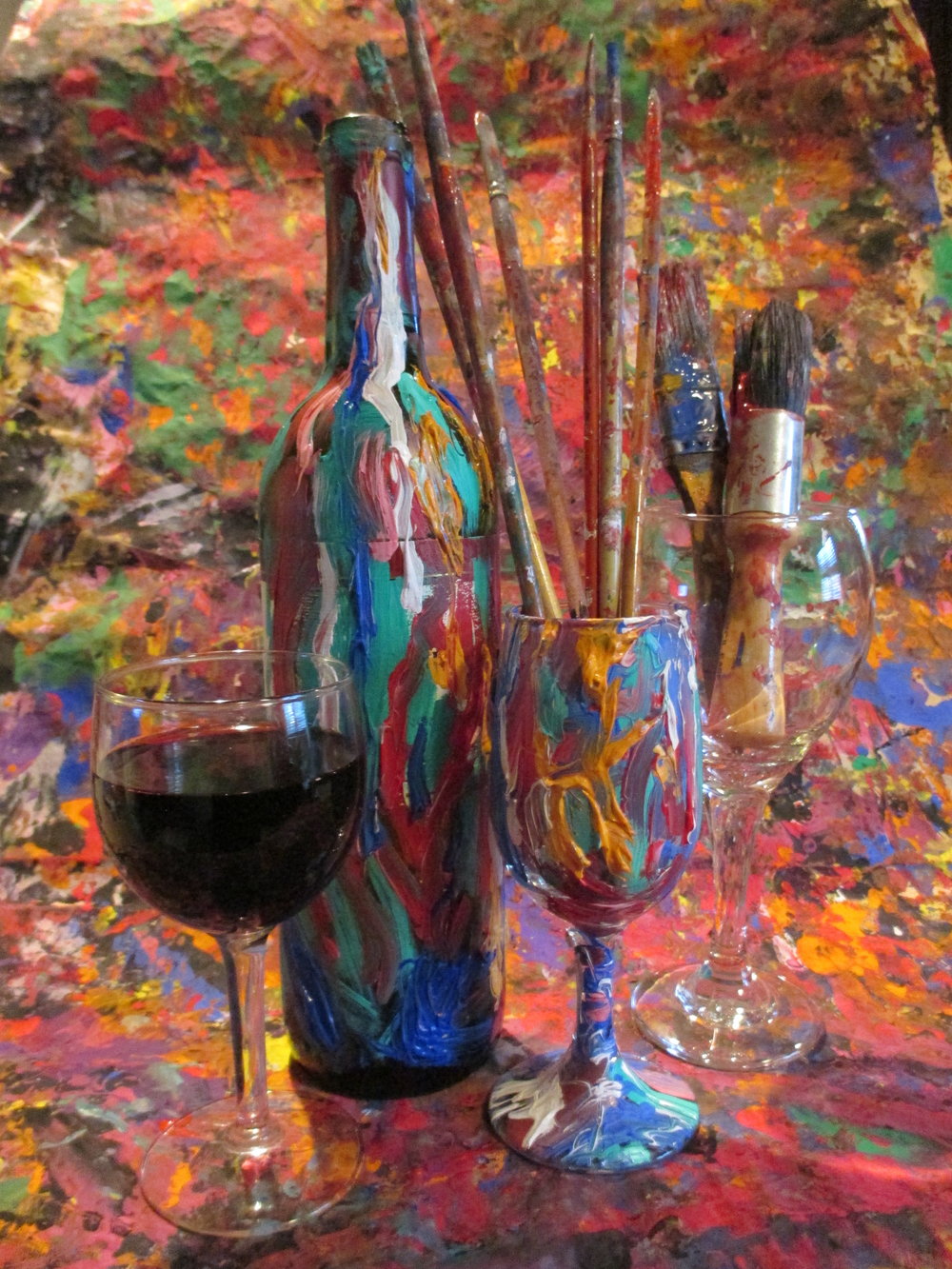 art and wine standing art
