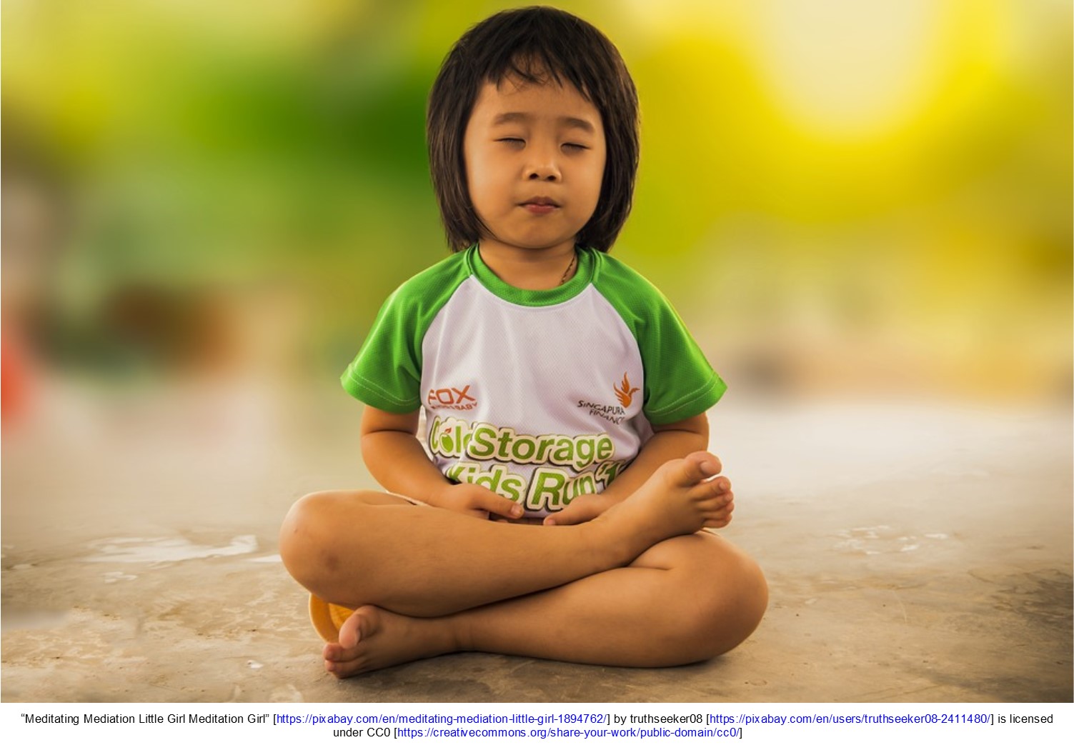 Child meditating
