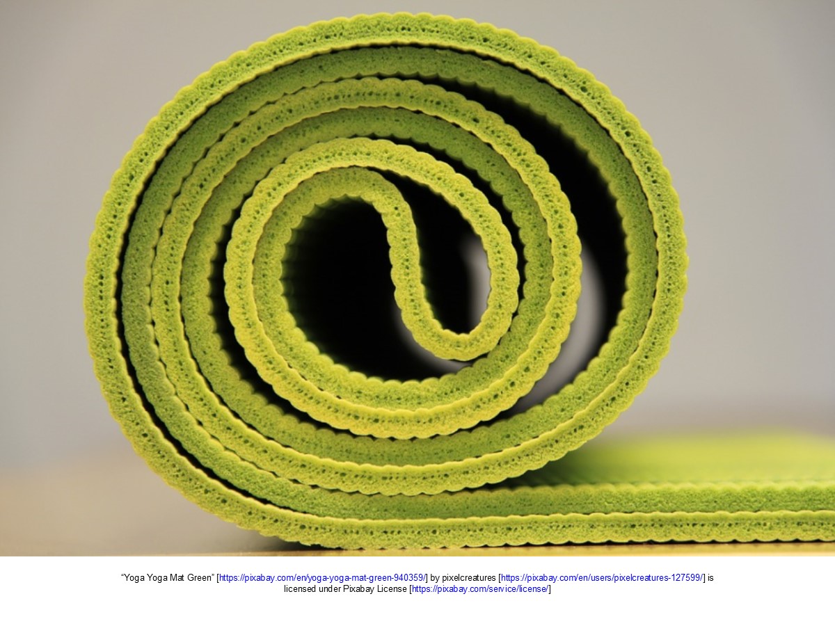 Green yoga mat
