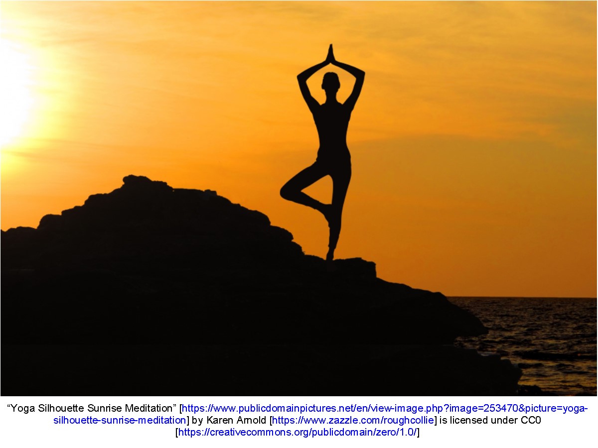 Silhouette of person practicing yoga