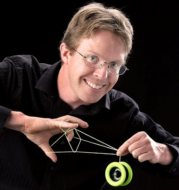 Man holding yo-yo