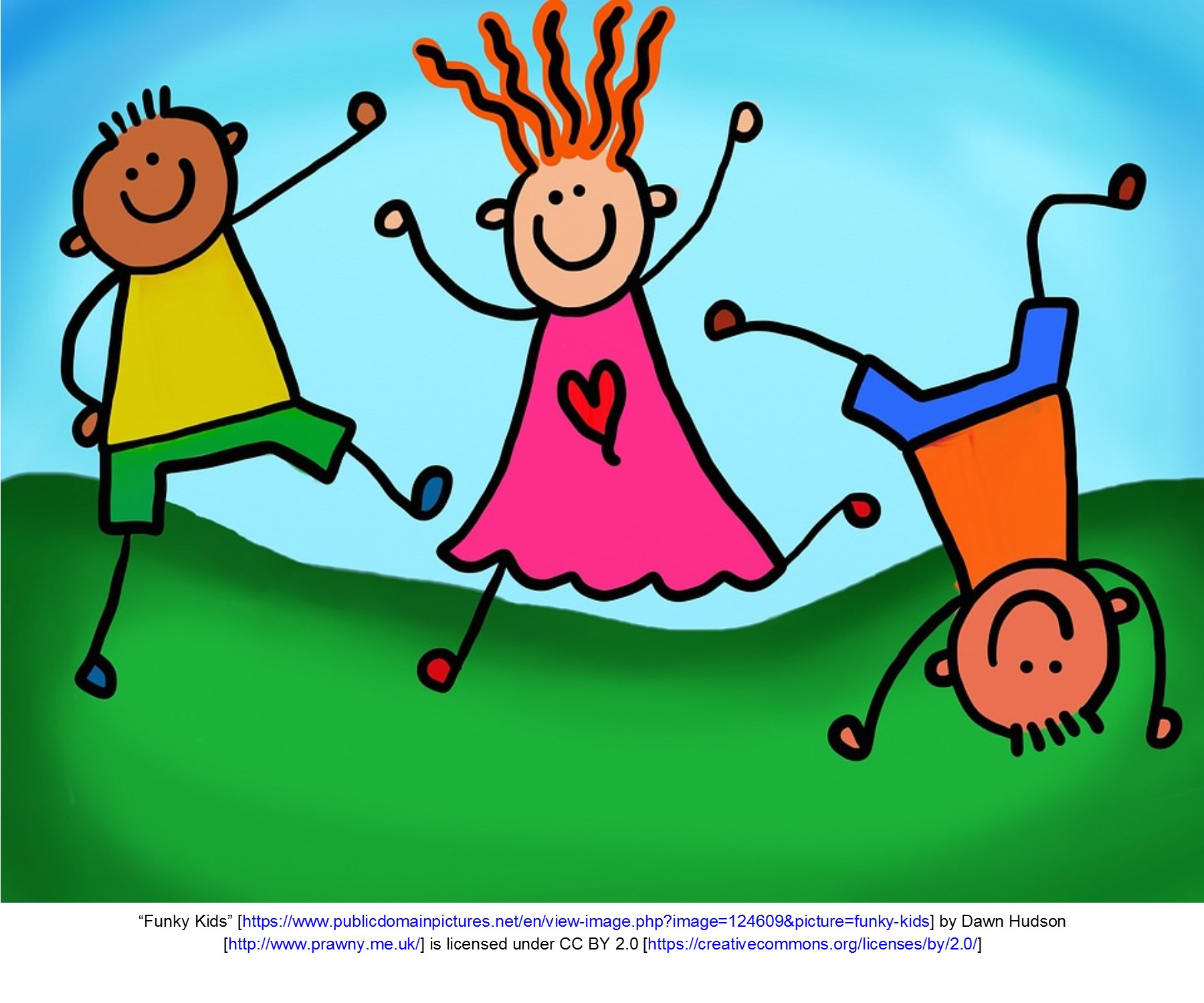 Cartoon illustration of children playing