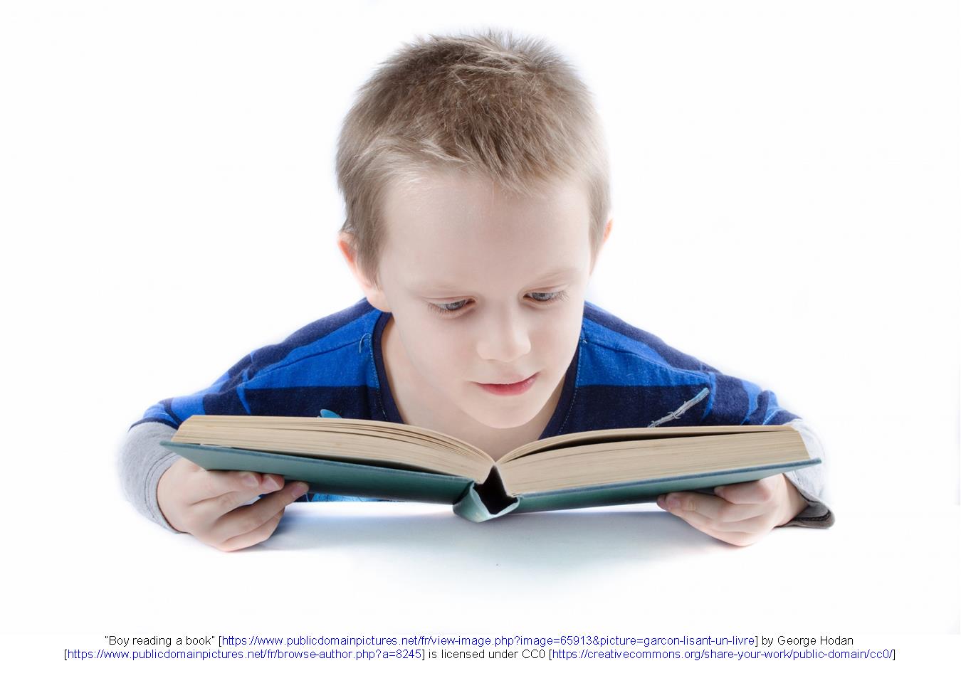 Child looking at book