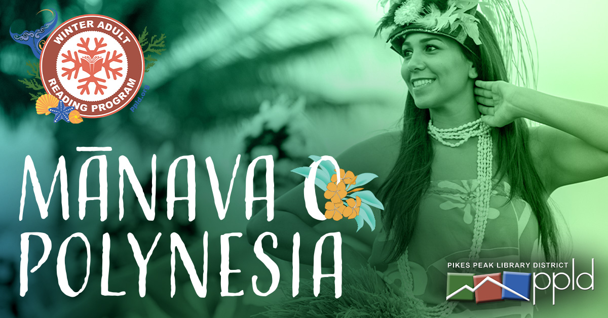 Woman dancing. Logo with the words Mānava O Polynesia