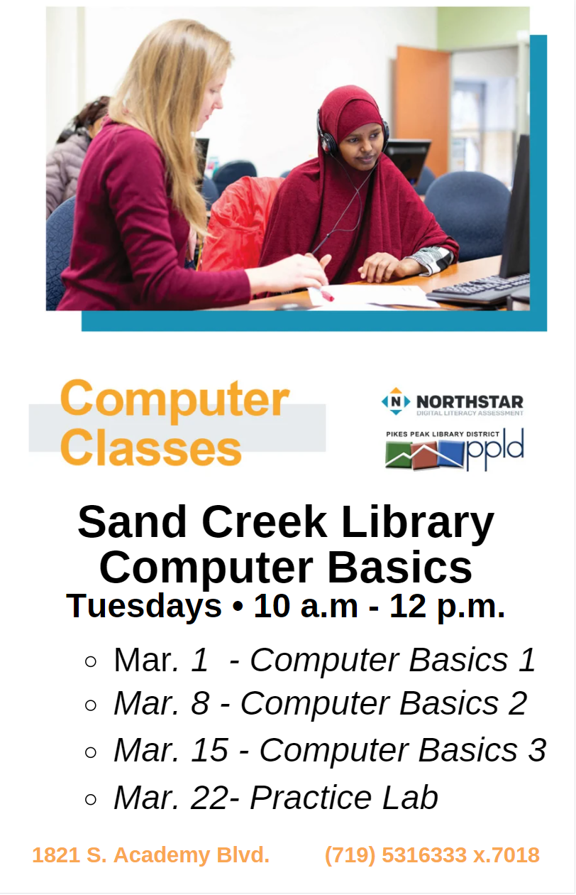 March Sand Creek Computer Class Flyer