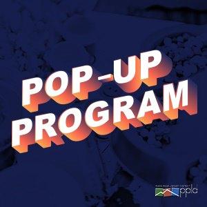 Promotional materials for Pop-Up programming.