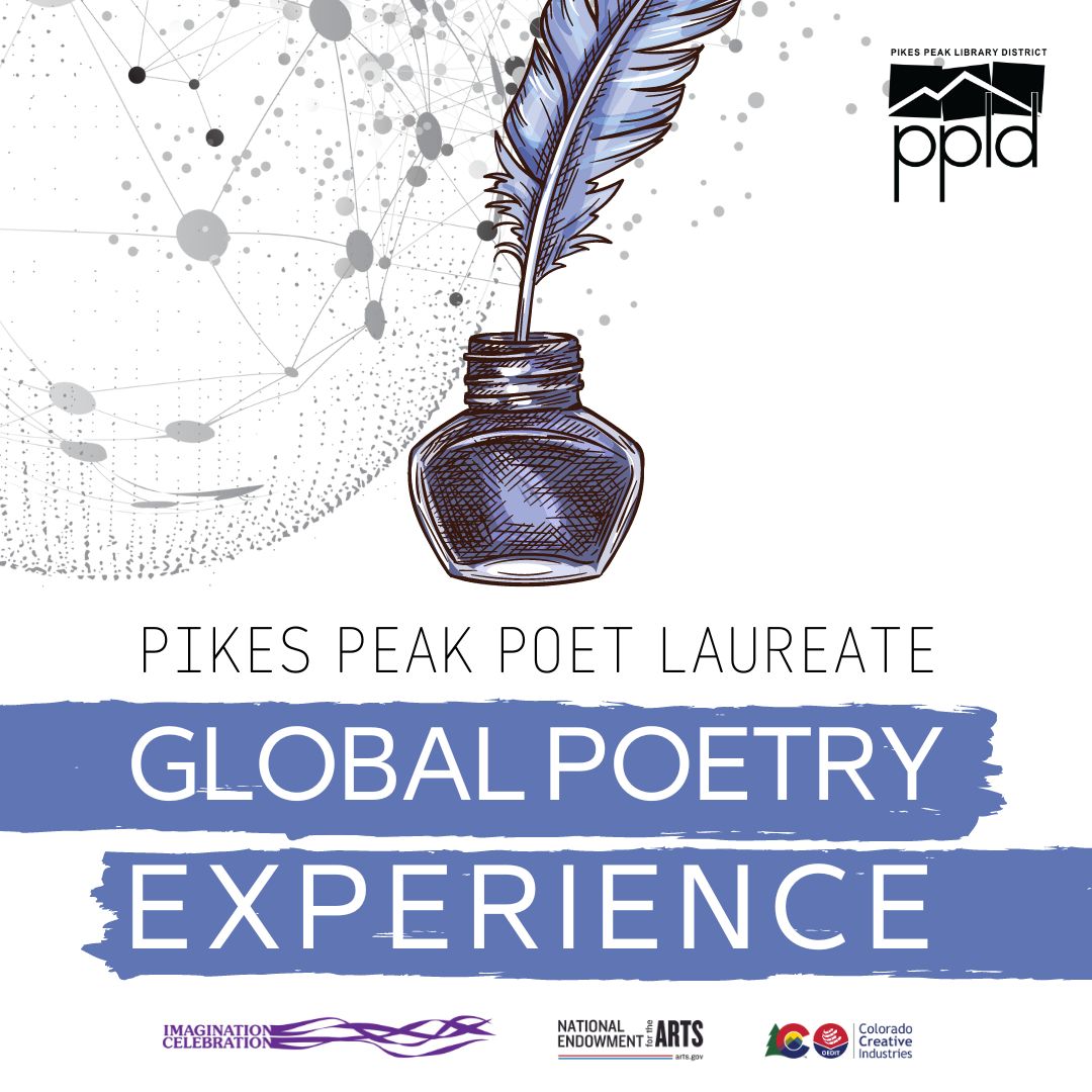 Image of an inkwell with the name of the Global Poetry Experience event. 