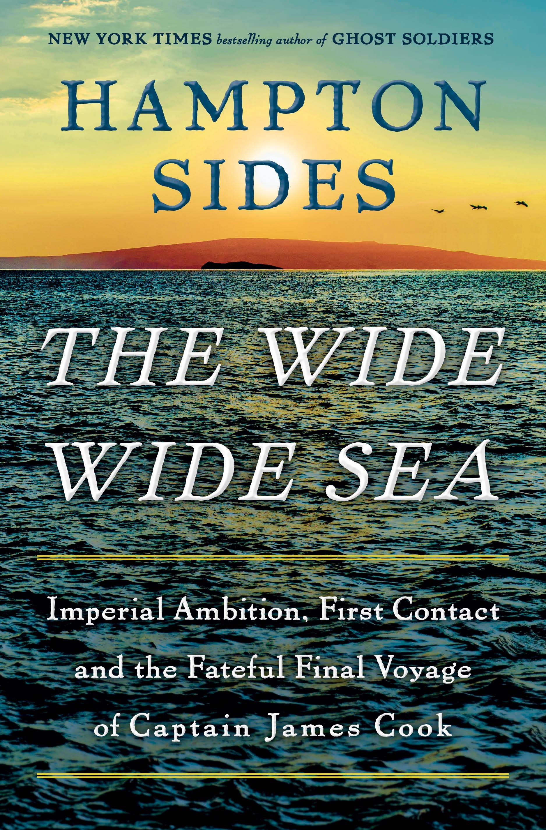 book jacket with a photo of the open sea