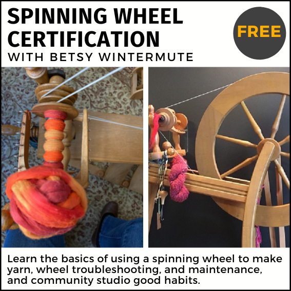 spinning wheel and yarn