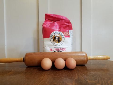 Picture of ingredients used to make pasta.