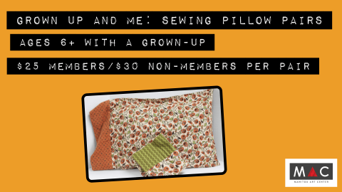 Sewn pillow with event detail