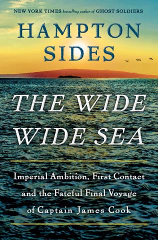 book jacket with a photo of the open sea