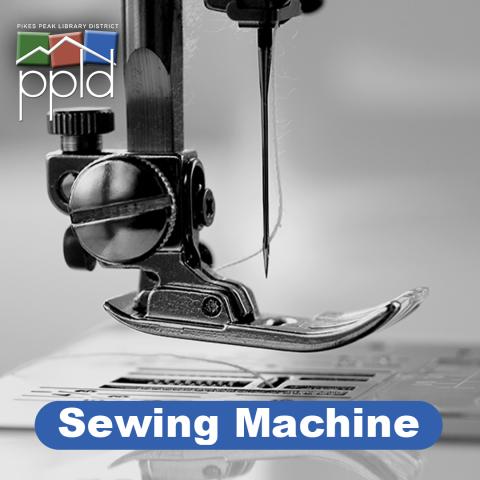 image of a presser foot and needle on a sewing machine. PPLD logo.