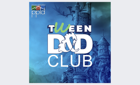 PPLD Tween D&D Logo with castle and dragon