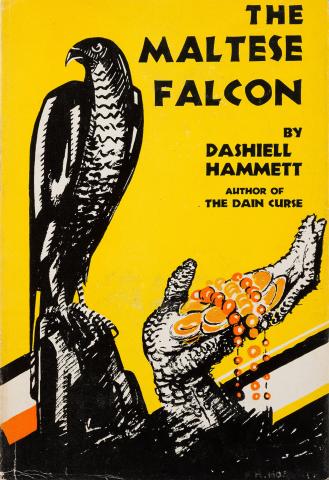 A picture of the cover of The Maltese Falcon.