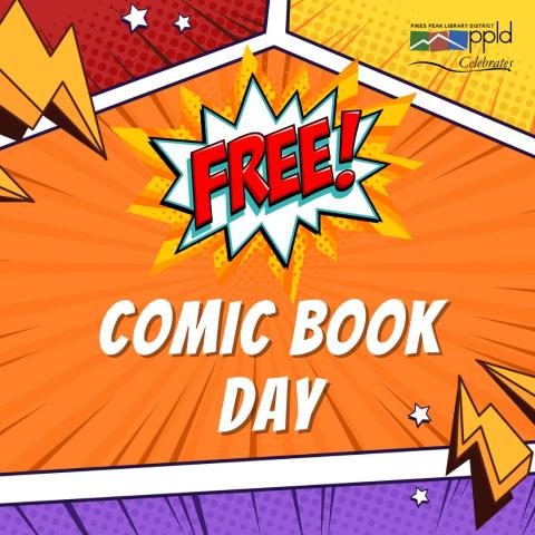 [ Image: in Comic book style with the words Free Comic Book Day]