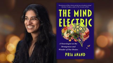 Author Pria Anand and book cover image of The Mind Electric