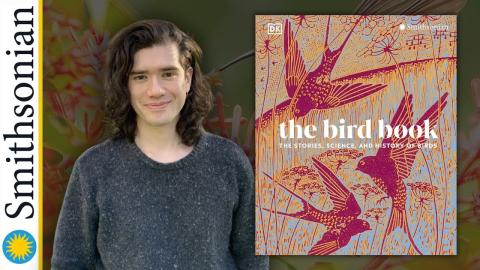 The Bird Book jacket cover image with presenter photo
