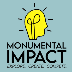 Monumental Impact logo- Monumental Impact: Explore. Create. Compete