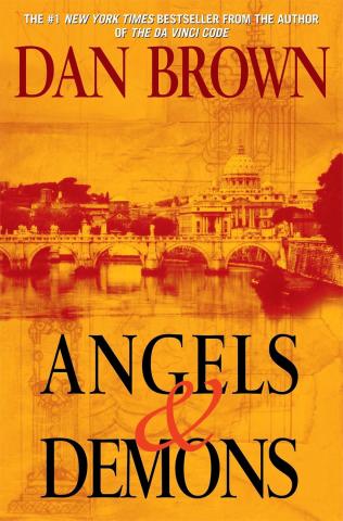 A picture of the cover of Angels and Demons.