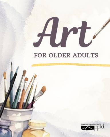 9 paint brushes in a white cup. One yellow jar of paint. One blue jar of paint. 