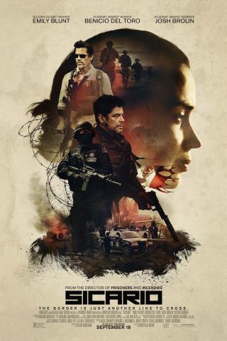 A picture of the Sicario movie poster.