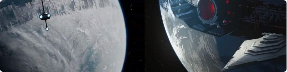 Image of Star Destroyer Ship and Star Killer Base