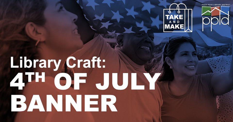 People looking up, American flag in the background