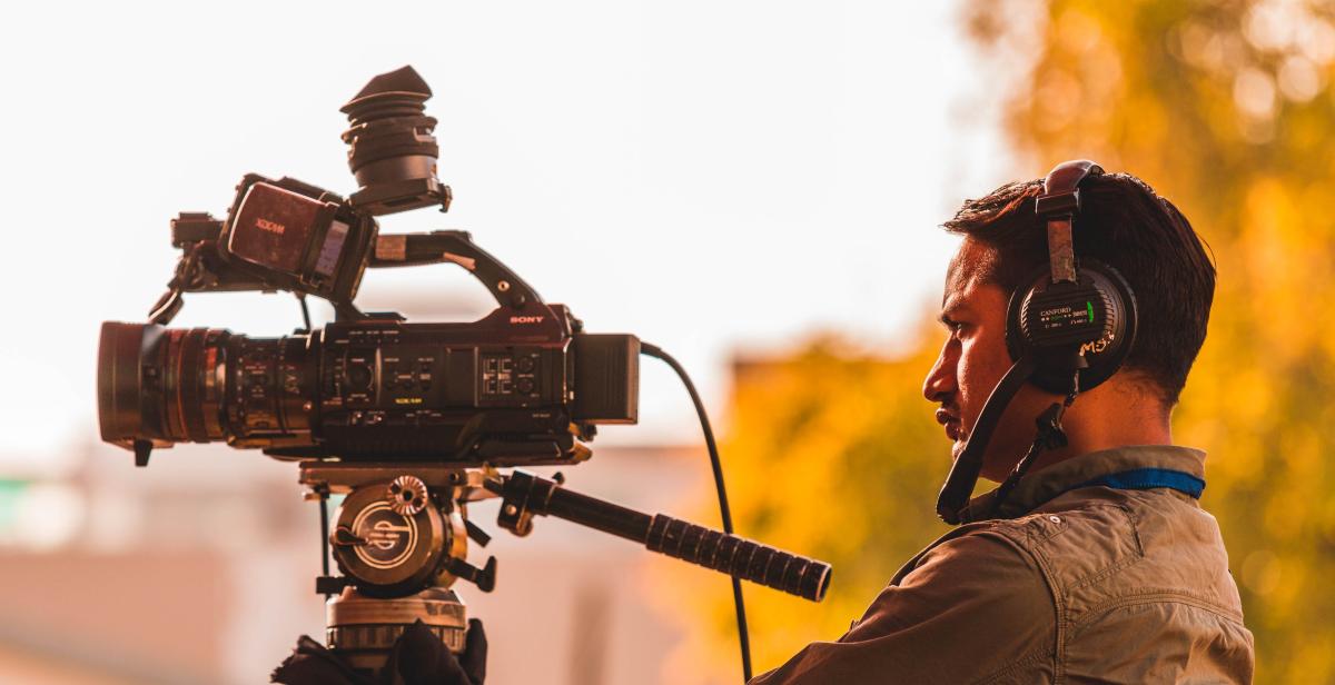 Man with video camera