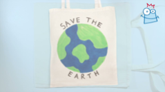 Reusable Tote Bag That Says Save The Earth"  