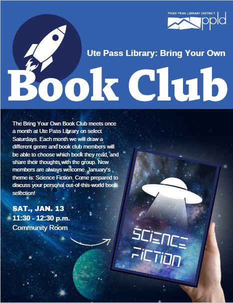 science fiction book club flyer