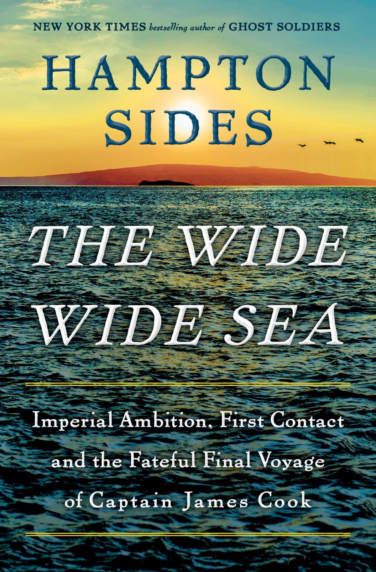 book jacket with a photo of the open sea