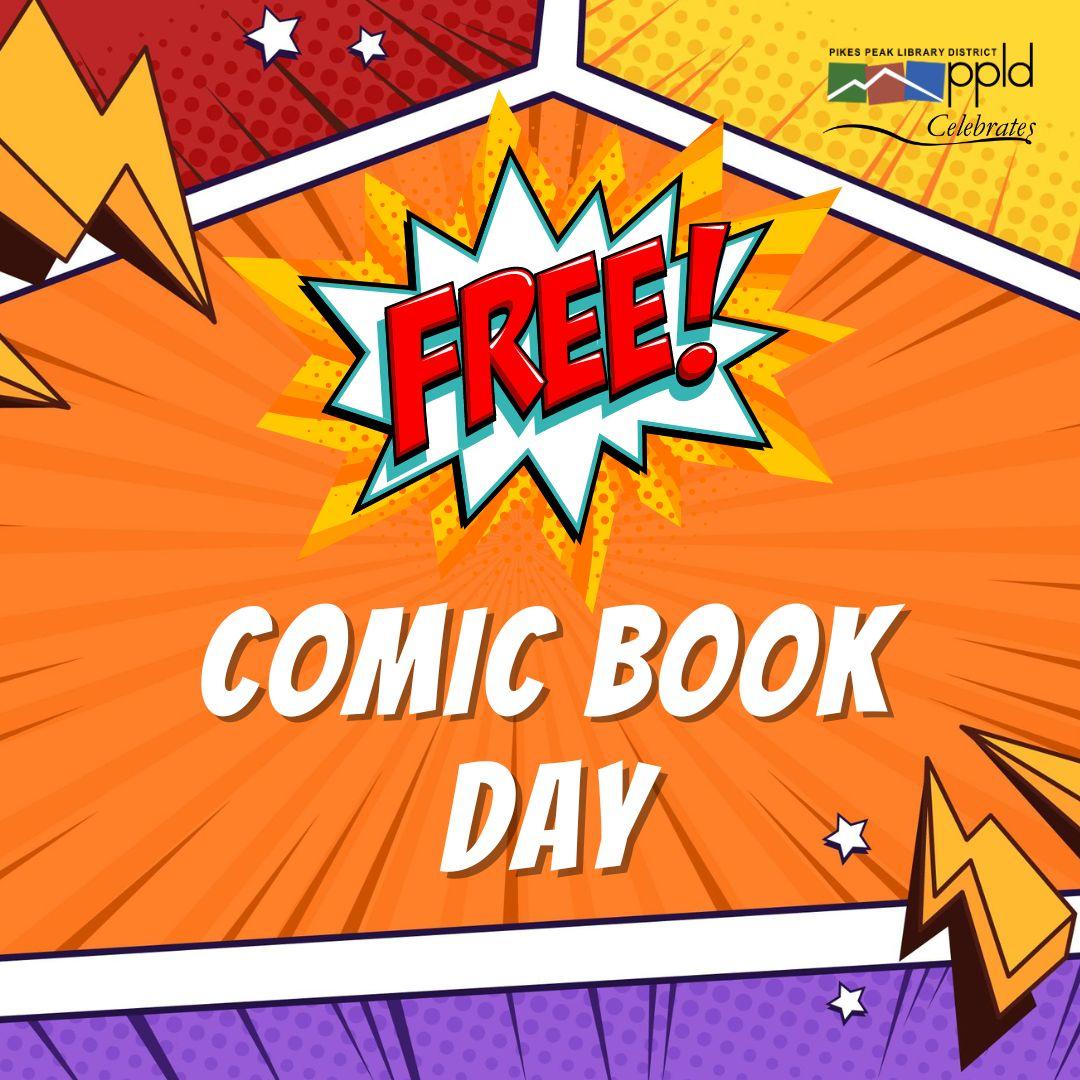 [ Image: in Comic book style with the words Free Comic Book Day]