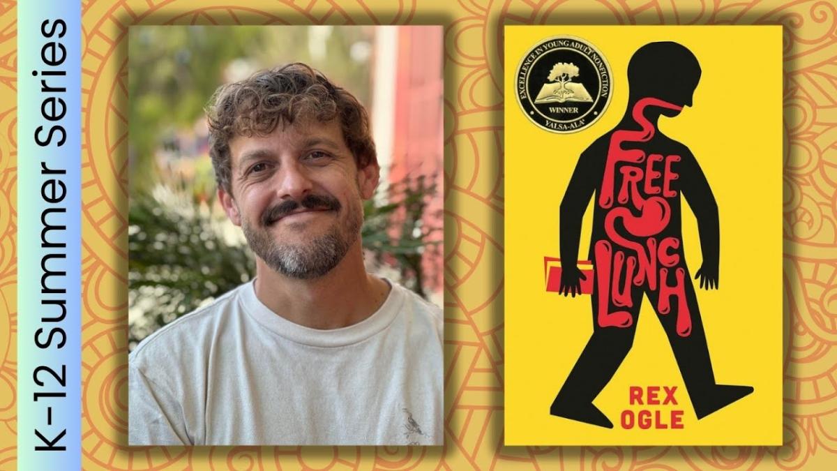 Author Rex Ogle and book cover of Free Lunch