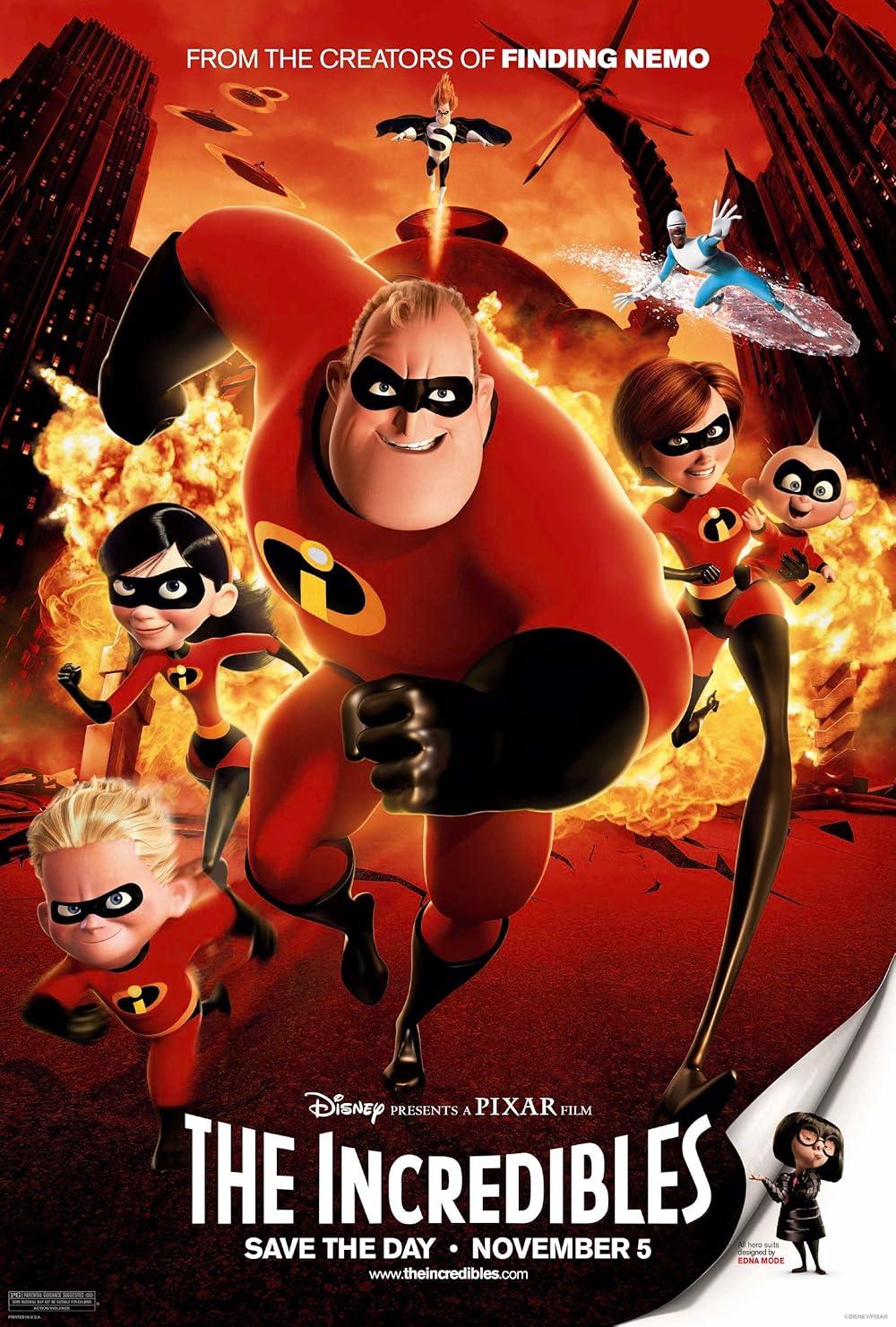 A photo of the poster for the movie The Incredibles.