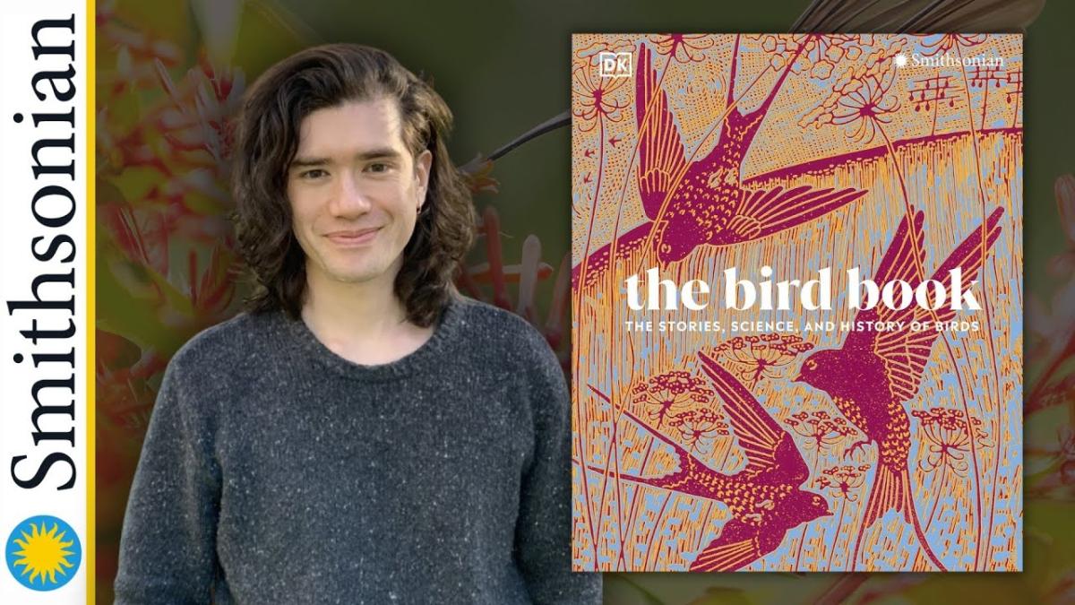 The Bird Book jacket cover image with presenter photo